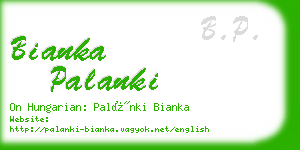 bianka palanki business card